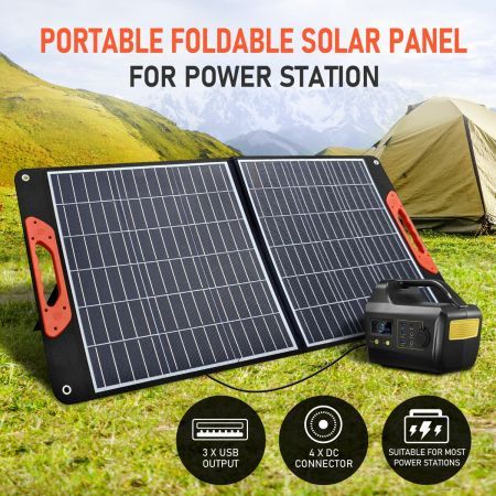 Portable Solar Panel Off Grid Camping Charger System Folding for Homes Generator Caravan RV Power Station Foldable USB DC Output