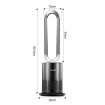 Tower Fan Heater Bladeless Oscillation 4 In 1 Electric Hot Cool Air HEPA Filter Plasma Disinfection Purifier