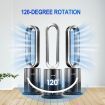 Tower Fan Heater Bladeless Oscillation 4 In 1 Electric Hot Cool Air HEPA Filter Plasma Disinfection Purifier