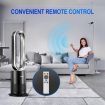 Tower Fan Heater Bladeless Oscillation 4 In 1 Electric Hot Cool Air HEPA Filter Plasma Disinfection Purifier