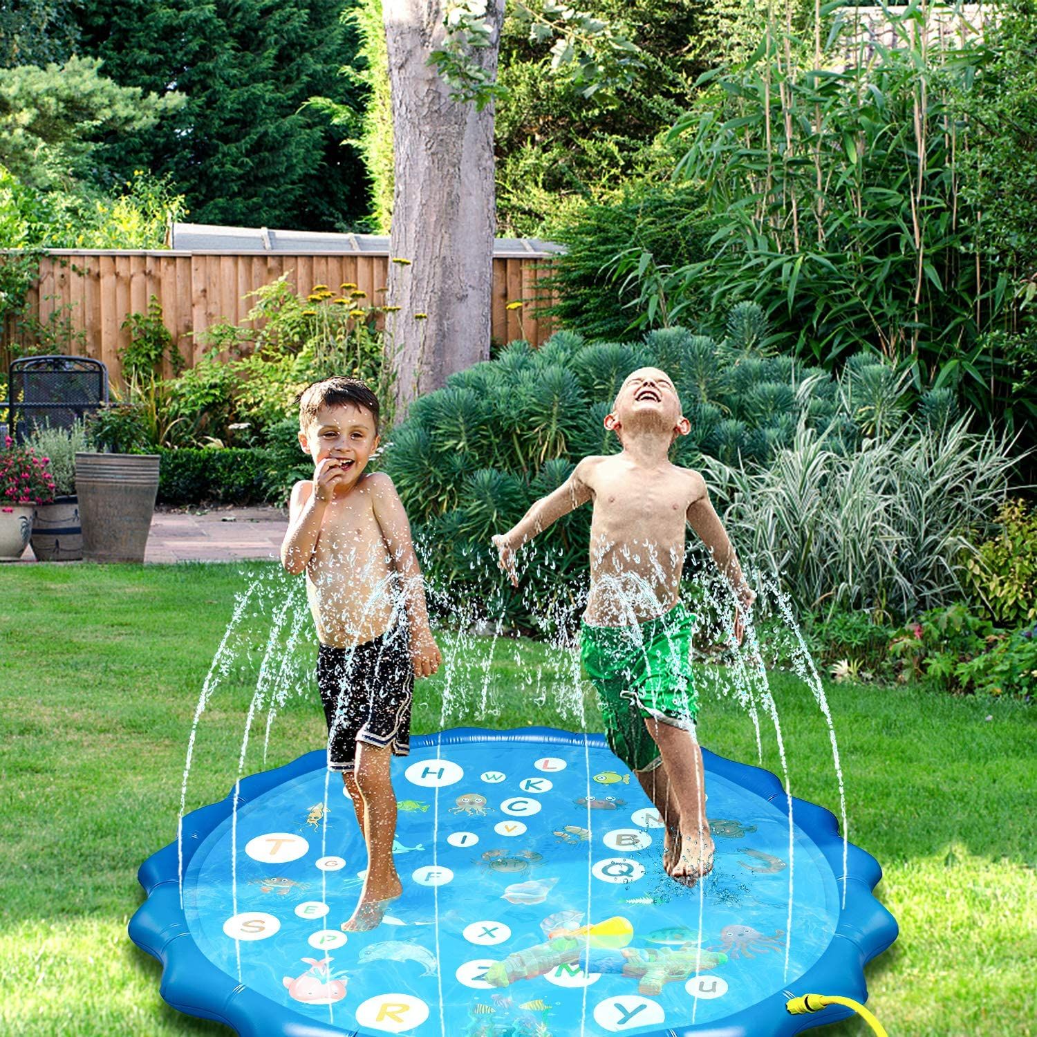 Splash pad for Kids, 170cm Kiddie Pool Splash Pads for Toddlers ...