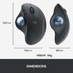 Wireless Trackball Mouse Bluetooth USB Ergonomic Thumb Control for Windows Mac Easy Navigation
