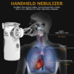 Portable Nebulizer,Nebulizer Machine,Battery-Operated Nebulizer of Cool Mist,Ultrasonic Mesh Nebulizer for Breathing Problems,Used at Home,Office,Travel (Grey)