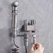 Bidet Sprayer for Toilet, Handheld Sprayer Attachment with Hose for Feminine Wash, Baby Diaper Cloth Washer Grey