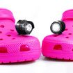 2pcs Crocs Shoes Headlights, Crocs Shoes Flashlights for Sandals, Headlamps Black