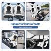 OGL Captains Bucket Boat Seat Chair Helm Sports Flip Up Bolster Charcoal and White