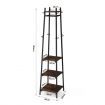 Freestanding Coat Rack Stand Clothes Garment Closet Organizer Hooks Hanger Display Shelf