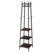 Freestanding Coat Rack Stand Clothes Garment Closet Organizer Hooks Hanger Display Shelf