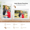 WiFi Digital Picture Frame,10.1 Inch 720P IPS Touchscreen Smart Cloud Photo Frame with 32GB Storage,Auto-Rotate,Wall Mountable (White)