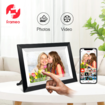 10.1 Inch Smart WiFi Digital Photo Frame 720P IPS LCD Touch Screen,Auto-Rotate Portrait and Landscape,Built in 32GB Memory,Share Moments Instantly via Frameo (Black Wooden Frame)