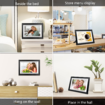 10.1 Inch Smart WiFi Digital Photo Frame 720P IPS LCD Touch Screen,Auto-Rotate Portrait and Landscape,Built in 32GB Memory,Share Moments Instantly via Frameo (Black Wooden Frame)