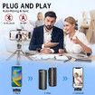 2 in 1 Wireless Lavalier Microphone with Charging Case for iPhone iPad