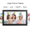 15.6 Inch Smart Digital Photo Frame with 1080P IPS Full HD Touchscreen,Built In 32GB Memory WiFi Smart Frame Share Photos Instantly via Frameo App