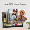 15.6 Inch Smart Digital Photo Frame with 1080P IPS Full HD Touchscreen,Built In 32GB Memory WiFi Smart Frame Share Photos Instantly via Frameo App