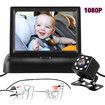 Baby Car Mirror Camera 4.3'' HD Display for Car Back Seat Full View Infant Night Vision Rear Facing Seat for Baby-1080P