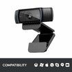 Webcam Full HD 1080p/30fps Video Calling Works with Skype Zoom FaceTime Hangouts PC/Mac/Laptop/Macbook/Tablet-Black