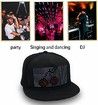 LED Cap with Programmable APP, Text Display Message Snapback Hat for Club Party Event