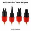Sup Inflatable Pump Adapter Air Pump Converter, 4 Standard Conventional Air Valve Attachment for Inflatable Boat, Stand Up Paddle Board And Bed