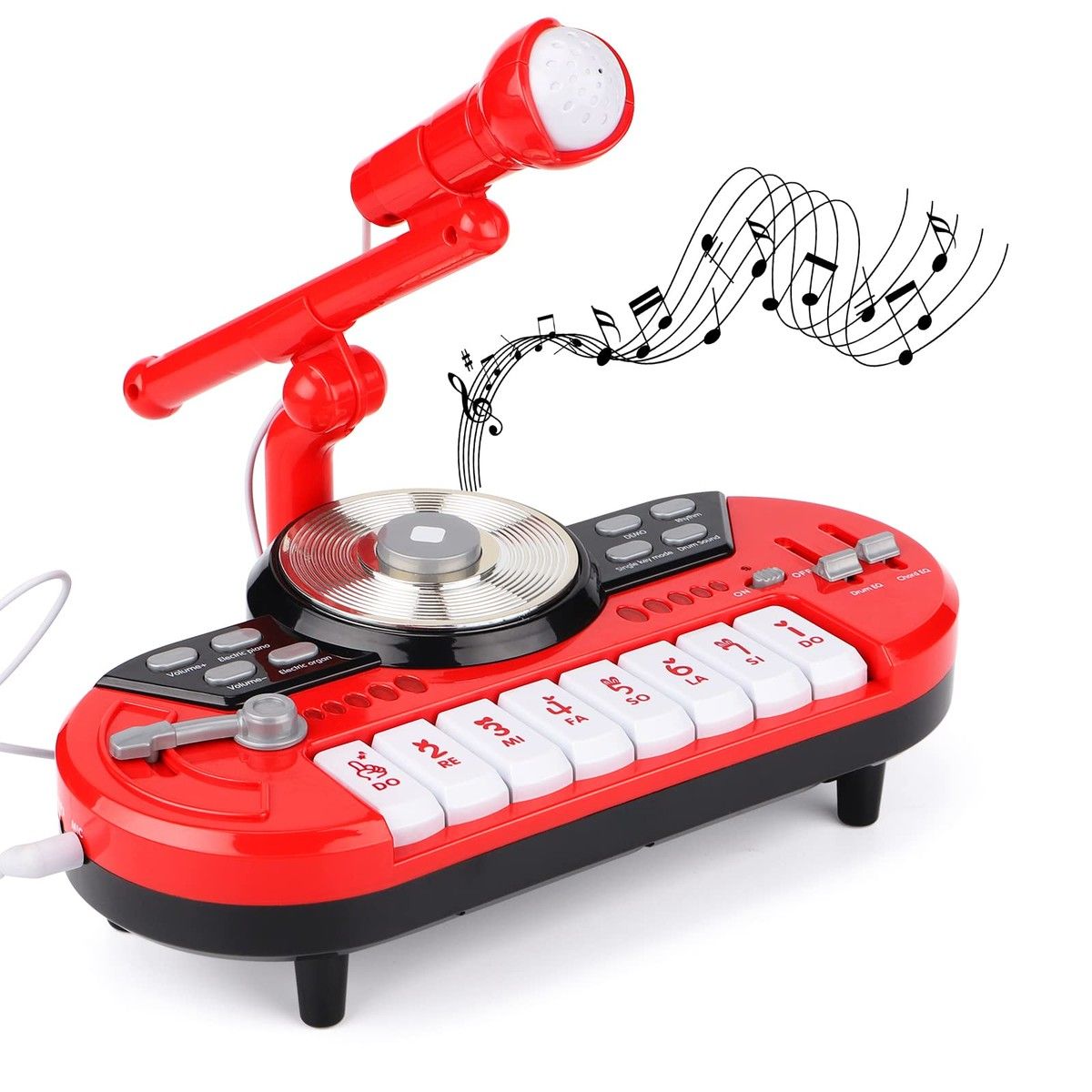Kids Piano Keyboard with Microphone 8 Keys Multifunctional Electronic Piano Educational Musical Instrument Toys
