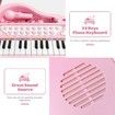 Mini Piano Toy Keyboard for Kids Birthday Gift Age 1+ Pink 24 Keys Toddler Piano Music Toy Instruments with Microphone-Pink