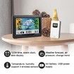 Wireless Weather Station Multifunctional Weather Station Thermometer with Outdoor Sensor Digital Colour Display DCF Radio Clock Hygrometer (Black)