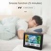 Wireless Weather Station Multifunctional Weather Station Thermometer with Outdoor Sensor Digital Colour Display DCF Radio Clock Hygrometer (Black)