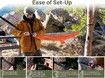 Camping Hammock Double and Single Portable Hammocks with 2 Tree Straps 270x140cm