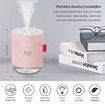 Portable Mini Humidifier,500ml Small Cool Mist Humidifier,USB Personal Desktop Humidifier for Baby Bedroom Travel Office Home,Auto Shut-Off,2 Mist Modes,Super Quiet (Pink)