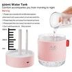 Portable Mini Humidifier,500ml Small Cool Mist Humidifier,USB Personal Desktop Humidifier for Baby Bedroom Travel Office Home,Auto Shut-Off,2 Mist Modes,Super Quiet (Pink)