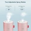 Portable Mini Humidifier,500ml Small Cool Mist Humidifier,USB Personal Desktop Humidifier for Baby Bedroom Travel Office Home,Auto Shut-Off,2 Mist Modes,Super Quiet (Pink)
