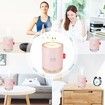 Portable Mini Humidifier,500ml Small Cool Mist Humidifier,USB Personal Desktop Humidifier for Baby Bedroom Travel Office Home,Auto Shut-Off,2 Mist Modes,Super Quiet (Pink)
