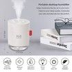 Portable Mini Humidifier,500ml Small Cool Mist Humidifier,USB Personal Desktop Humidifier,Auto Shut-Off,2 Mist Modes,Super Quiet (White)
