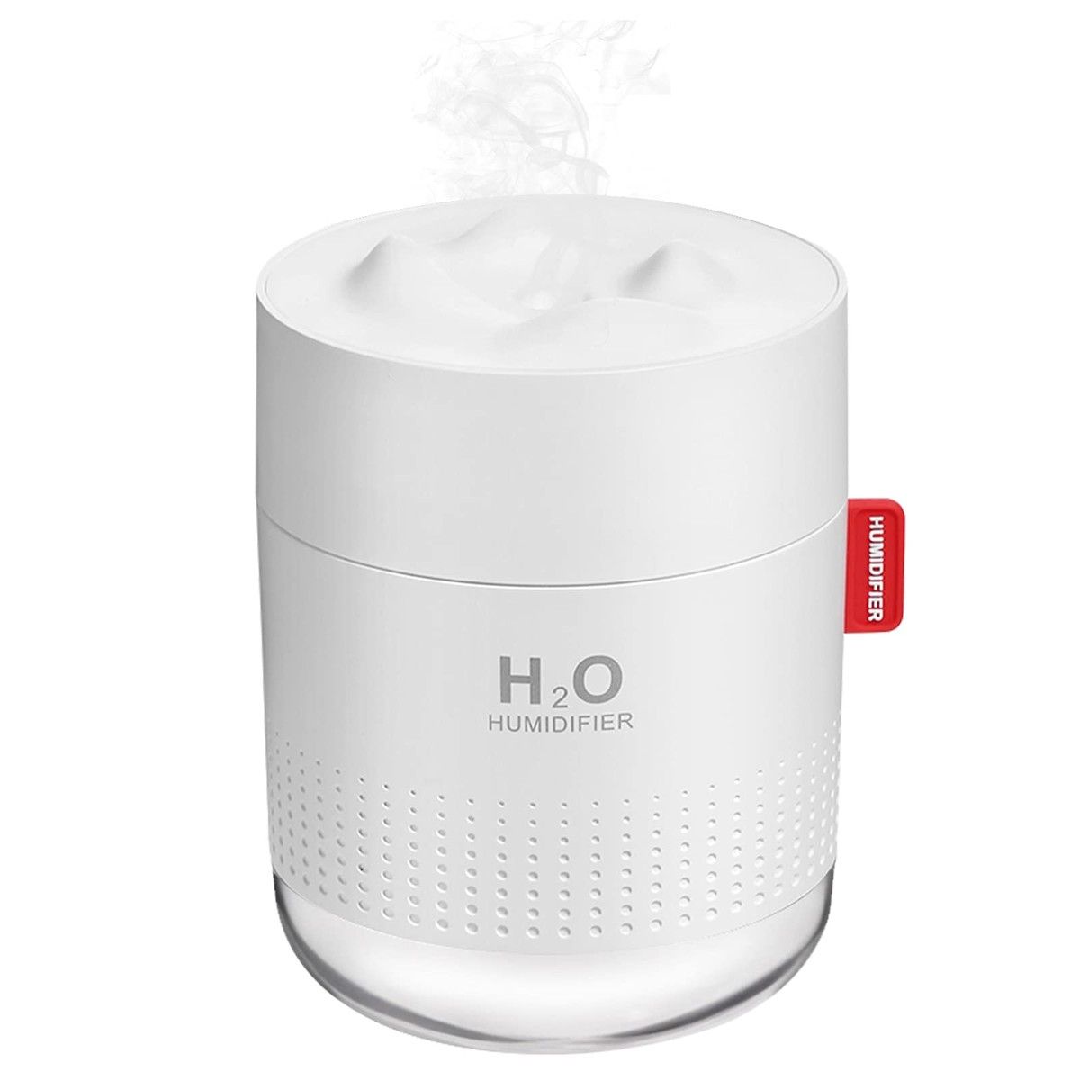 Portable Mini Humidifier,500ml Small Cool Mist Humidifier,USB Personal Desktop Humidifier,Auto Shut-Off,2 Mist Modes,Super Quiet (White)