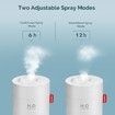 Portable Mini Humidifier,500ml Small Cool Mist Humidifier,USB Personal Desktop Humidifier,Auto Shut-Off,2 Mist Modes,Super Quiet (White)