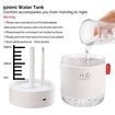 Portable Mini Humidifier,500ml Small Cool Mist Humidifier,USB Personal Desktop Humidifier,Auto Shut-Off,2 Mist Modes,Super Quiet (White)