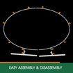 Round Backdrop Stand Arch Hoop Party Wedding Photo Metal Frame Circle Balloon Decoration Flower Holder 2M White