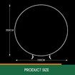 Round Backdrop Stand Arch Hoop Party Wedding Photo Metal Frame Circle Balloon Decoration Flower Holder 2M White