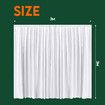 White Backdrop Curtain Silk Background Drape Wedding Party Birthday Decoration Stage Photography with Rod Pocket 3x3m