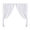 White Backdrop Curtain Silk Background Drape Wedding Party Birthday Decoration Stage Photography with Rod Pocket 3x3m
