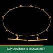 Round Backdrop Stand Hoop Arch Wedding Party Balloon Metal Frame Circle Flower Decoration Holder 2M Gold