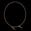 Round Backdrop Stand Hoop Arch Wedding Party Balloon Metal Frame Circle Flower Decoration Holder 2M Gold