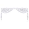 White Backdrop Curtain Silk Drape Background Party Wedding Birthday Decoration Stage Photography with Rod Pocket 3x6m