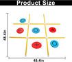Giant Tic Tac Toe Game PVC Framed Bean Bag Toss Game for Adults & Kids Outdoor Tic Tac Toss Across Yard Game for Family Friends