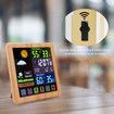 Full Weather Clock Weather Station Indoor Outdoor Color Display Sensor Monitor Digital Full Touch Screen Weather Atomic Clock Color wood grain