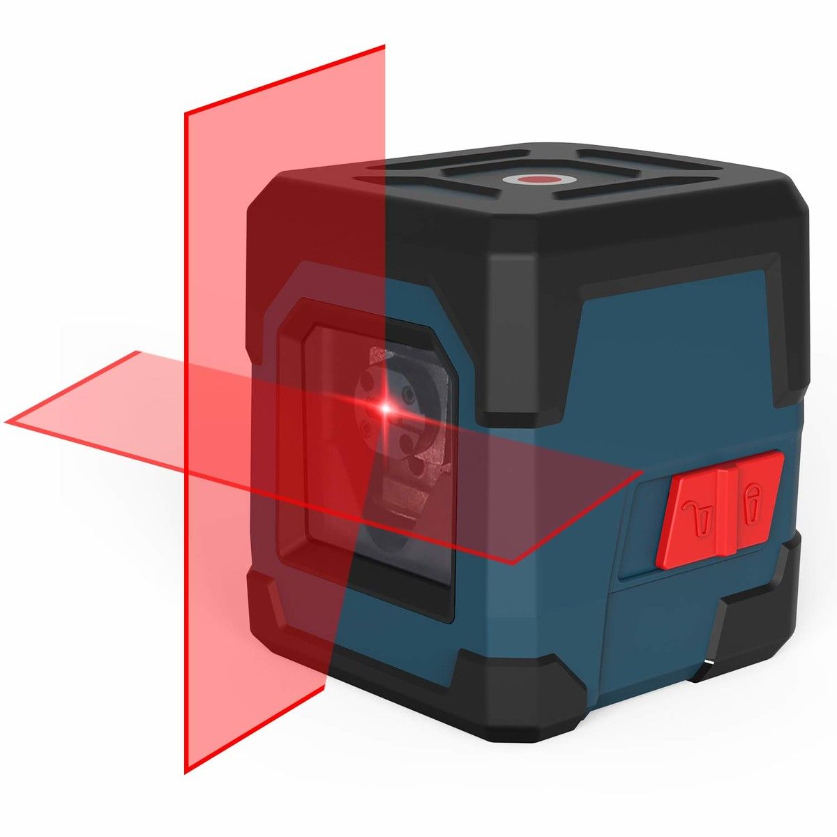 Laser Level,50 Feet Cross Line Laser with Self-Leveling,Vertical and Horizontal Line,Rotatable 360 Degree,Carrying Pouch,Battery Included (Red)