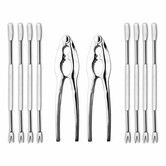 Lobster Crackers and Picks Set,10-Piece Crab Leg Cracker Tools - Stainless Steel Seafood Crackers & Forks Nut Cracker Set - Dishwasher Safe