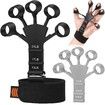 Hand Grip Strengthener,Adjustable Finger Exerciser and Finger Stretcher,Grip Strength Trainer for Hand Therapy,Rock Climbing,Relieve Pain for Arthritis,Carpal Tunnel