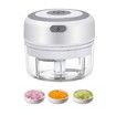 Electric Mini Garlic Chopper,100ML USB Mini Food Chopper Garlic Mincer,Vegetable Chopper,Onion Chopper,Portable Small Food Processor for Garlic,Ginger,Chili,Vegetables (White,100ml)