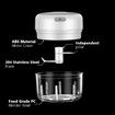Electric Mini Garlic Chopper,100ML USB Mini Food Chopper Garlic Mincer,Vegetable Chopper,Onion Chopper,Portable Small Food Processor for Garlic,Ginger,Chili,Vegetables (White,100ml)