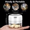 Electric Mini Garlic Chopper,100ML USB Mini Food Chopper Garlic Mincer,Vegetable Chopper,Onion Chopper,Portable Small Food Processor for Garlic,Ginger,Chili,Vegetables (White,100ml)